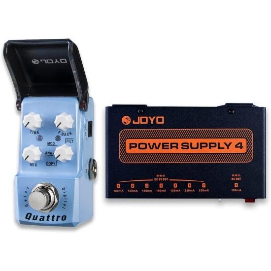JOYO Quattro 4 Modes Digital 引き延ばし Mini ペダル with Isolated ギター 効果ペダル 力強さ提供 楽器、器材-その他楽器、機材、関連用品