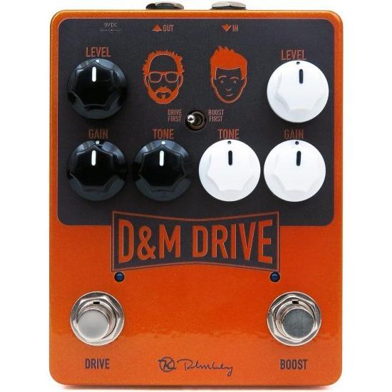 Keeley D&M Drive オーバードライブ and Boost ペダル， Orange (KDMDrive)