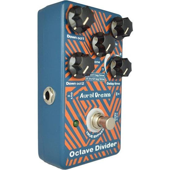 Aural Dream Octave Divider Digital ギター エフェクトペダル with drop 1 octave and 2 octaves Including adjustable time difference トゥルー バイパス_1