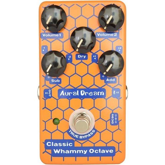 Aural Dream Classic Whammy Octave ギター エフェクトペダル provides Monophonic and polyphonic Pitch Shift Up 1 Oct or 2 Octs and Down 1 Oct or 2 Oc