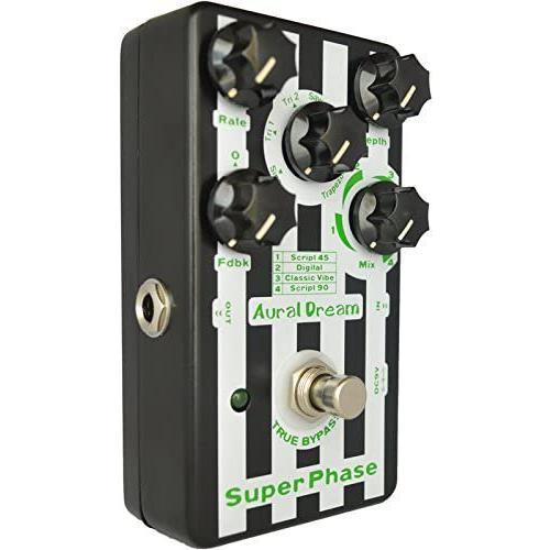 Aural Dream Super Phase ギター エフェクトペダル provides 4 Phaser modes，6 modulation waveforms and double feedback modes，トゥルー バイパス_1