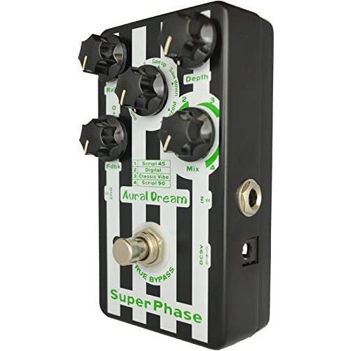 Aural Dream Super Phase ギター エフェクトペダル provides 4 Phaser modes，6 modulation waveforms and double feedback modes，トゥルー バイパス_2