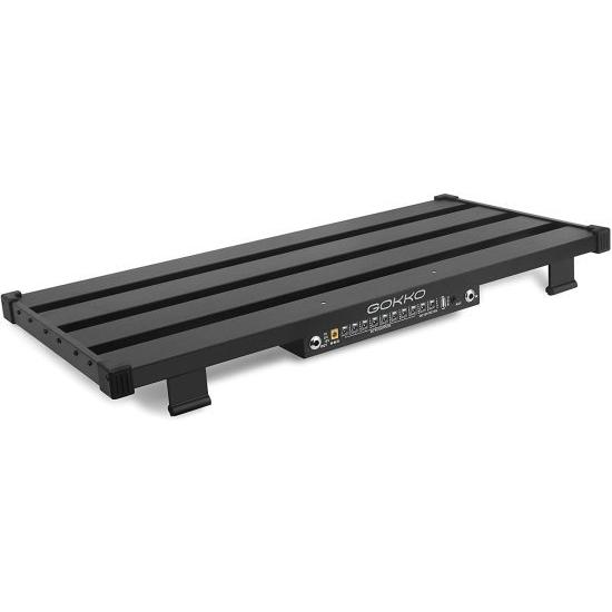 GKB-55 Extra Large ギター ペダル Boards with Isolated パワーサプライ and DI Box, Aluminum Alloy ギター ペダルボード 25.6" x 12", Come with M 【新】