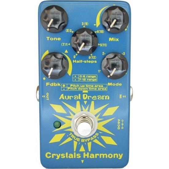 Aural Dream Crystals Harmony ギター ペダル with 4 Modes Legend ディレイ Harmony and shifting 24 simetones or Octave(s）for creating cascaded cryst