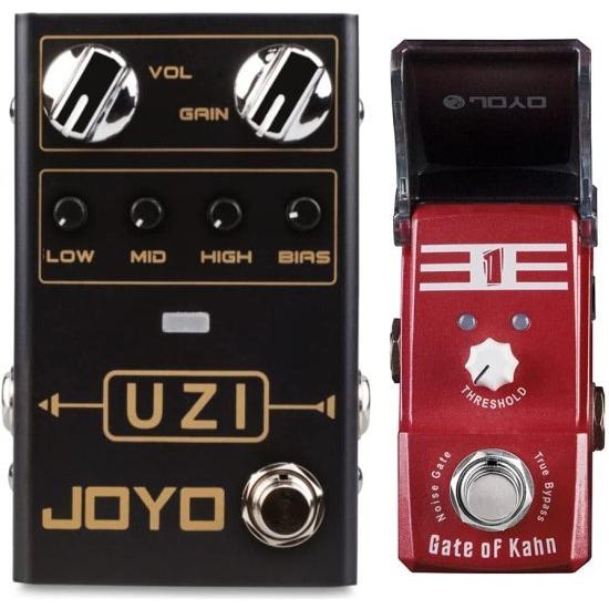 JOYO Gate of Kahn Noise Gate Mini ペダル \u0026 UZI R シリーズ ディストーション Heavy Metal ペダル for エレクトリック ギター エフェクツ