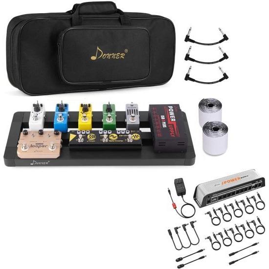 Donner ギター ペダル Board Case DB-4 with DP-Z 9V ギター ペダル パワーサプライ 11 Isolated DC Output with USB Port for 9V/12V/18V エフェクトペダル