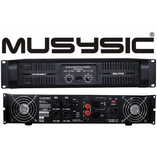 MUSYSIC Professional 2 Channel 7000 Ws DJ PA パワー アンプ Signal out MU-P7K_4