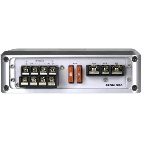 Atom S30 Marine アンプ 2400w 4 Channel アンプ w/Volt 【ボコーテ】 Meter+PA Mic