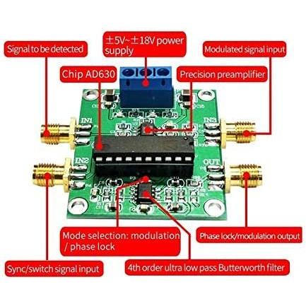 Taidacent Lock-in アンプ AD630 Module Minimum System Phase Sensitive Detection Weak Signal Conditioning Balanced Modulation_4