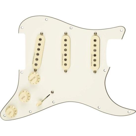 Fender Hot ノイズレス Prewired ストラトキャスター ピックガード - 3-Ply White