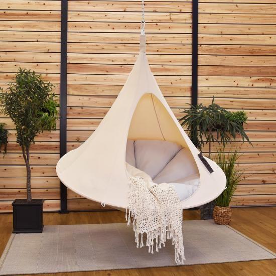 CACOON(カクーン) テント型ハンモック ナチュラルホワイト シングル