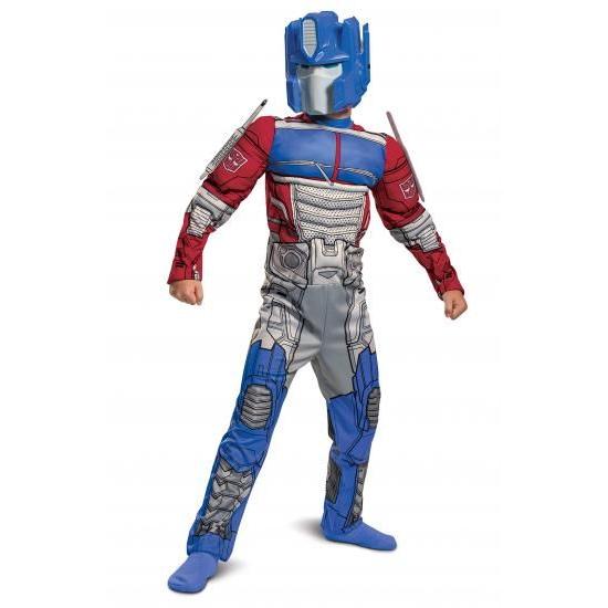 Optimus Prime Costume， Muscle Transformer Costumes for Boys， Padded Character Jumpsuit， Kids Size_1