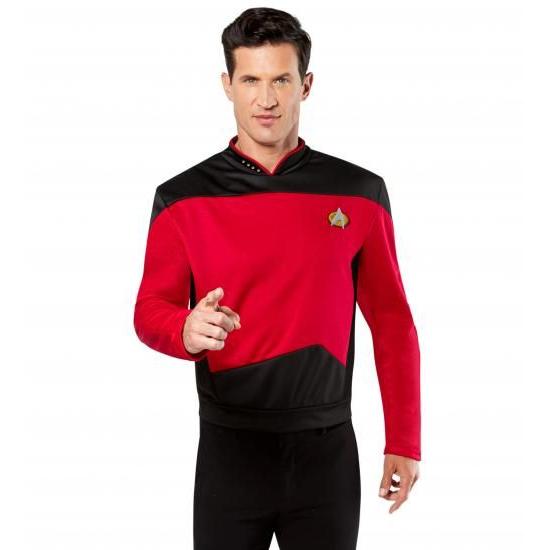 TNG スタートレック 赤シャツ デラックス 大人用 コスチュームハロウィンサイズ：Medium_4