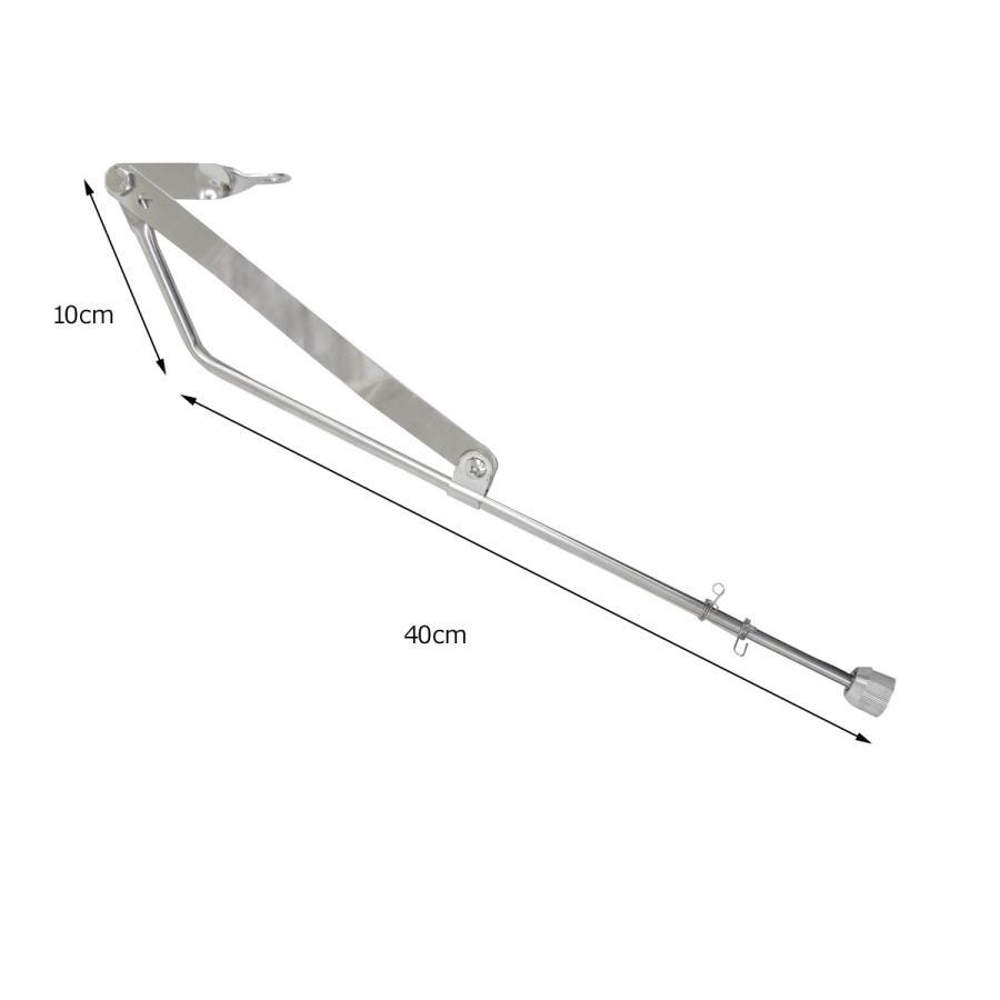 旗棒 40cm 400mm フラッグポール 汎用 ハタボー メッキ シルバー