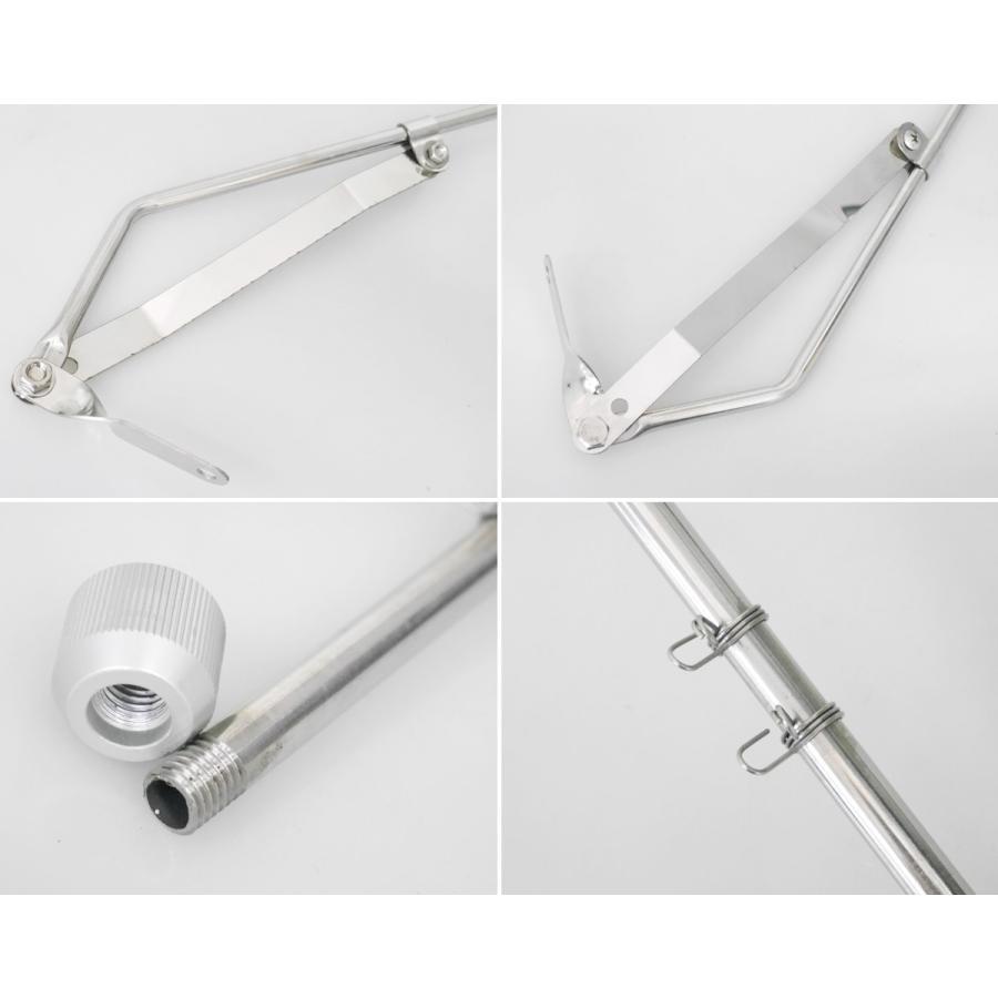 旗棒 40cm 400mm フラッグポール 汎用 ハタボー メッキ シルバー