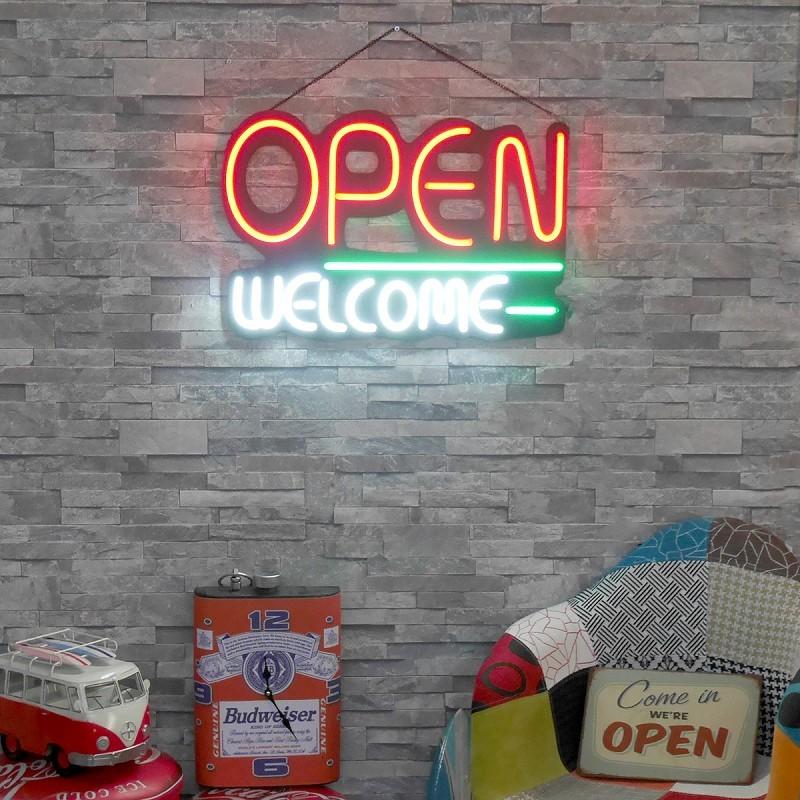 予約 ネオン管風 Led看板 四角 Open オープン Welcome ウェルカム ネオンサイン インテリア ディスプレイ 雑貨 Bar バー 店舗 Nk 36 Worldnetヤフーショッピング店 通販 Yahoo ショッピング