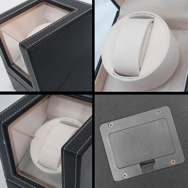 ワインディングマシーン ウォッチワインダー 1本巻き 自動巻き時計 静音設計 腕時計 ワインディング PUレザー WM-01BK | ブランド登録なし | 07