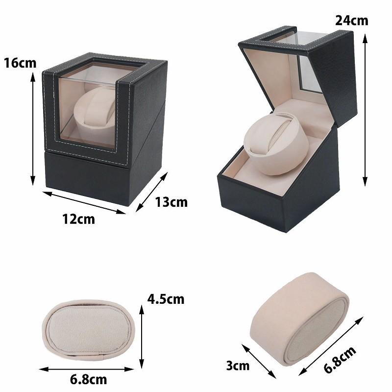 ワインディングマシーン ウォッチワインダー 1本巻き 自動巻き時計 静音設計 腕時計 ワインディング PUレザー WM-01BK | ブランド登録なし | 09