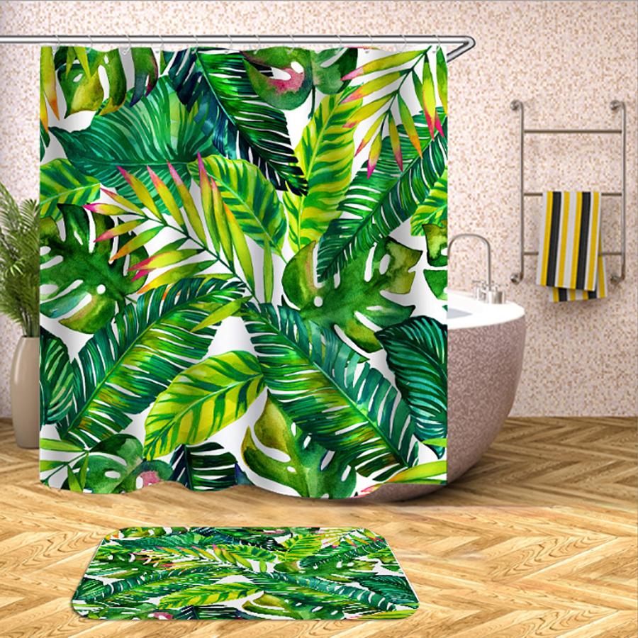 予約 シャワーカーテン リングランナー付き カーテン 浴室 インテリア 保温 防水 お風呂 仕切り バス 植物 森 癒し リーフ バリ おしゃれ Sc 08 Worldnetヤフーショッピング店 通販 Yahoo ショッピング