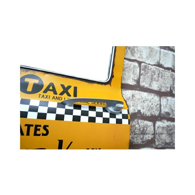 ブリキ壁掛け アメリカンレトロ ドア型プレート ブリキ アメリカ雑貨 壁掛け TAXI