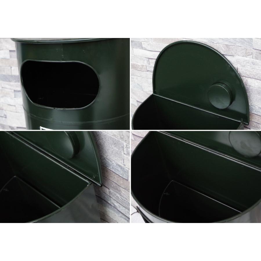 アメリカンレトロ ドラム缶型 半円 ゴミ箱 ダストボックス アメリカンレトロ ドラム缶型 半円 ゴミ箱 ダストボックス
