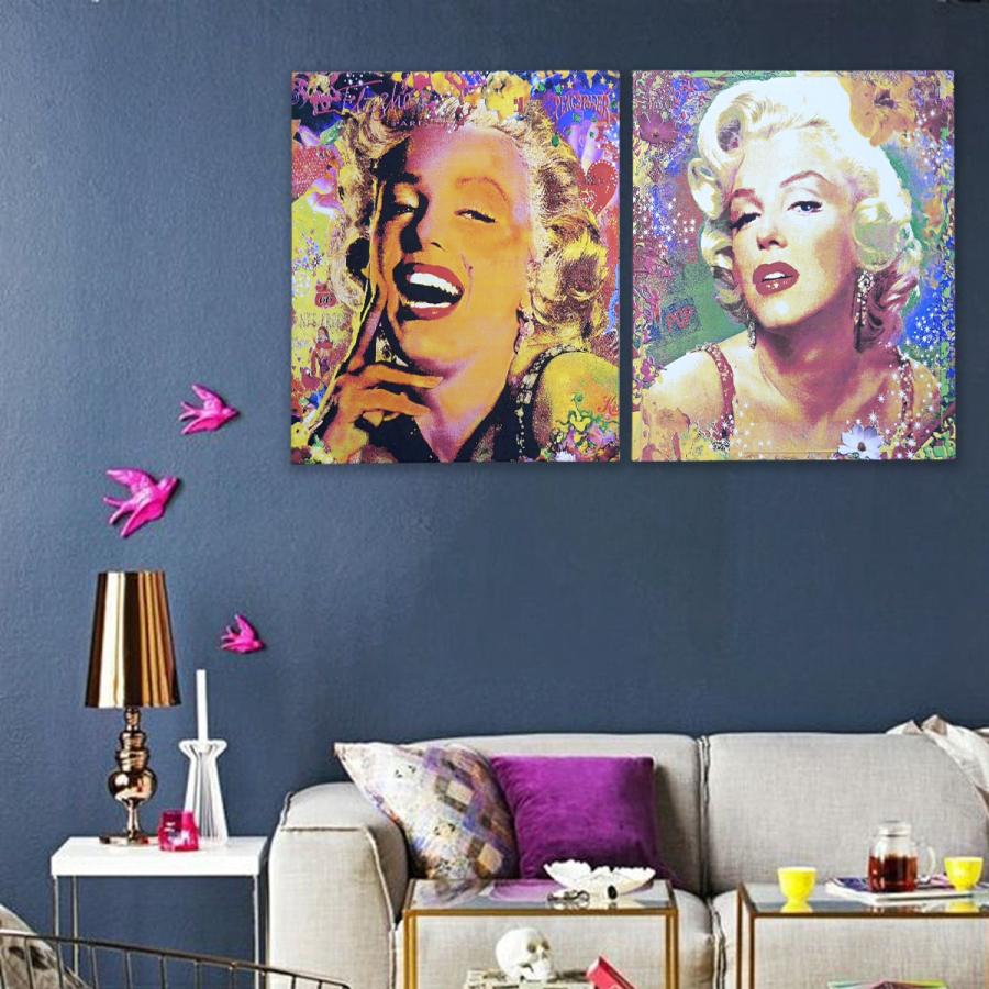 インテリアアートパネル 油彩絵画 壁掛け装飾 モダン マリリンモンロー アメリカン ポップアート おしゃれ 70cm 50cm 2枚セット 69 Worldnetヤフーショッピング店 通販 Yahoo ショッピング