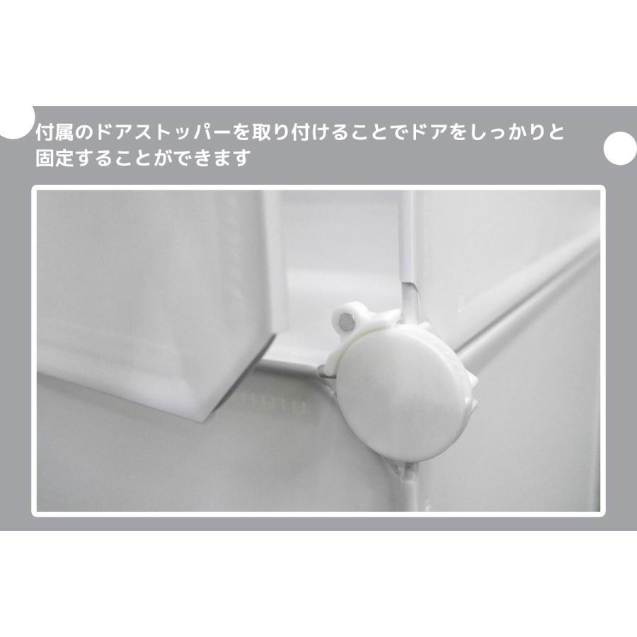 ハンガーラック 木目 白 クローゼット 衣装ケース 収納棚 組み立て式 大容量 収納ボックス クローゼットケース 防水 プラスチック HR-07MO|worldnet|04