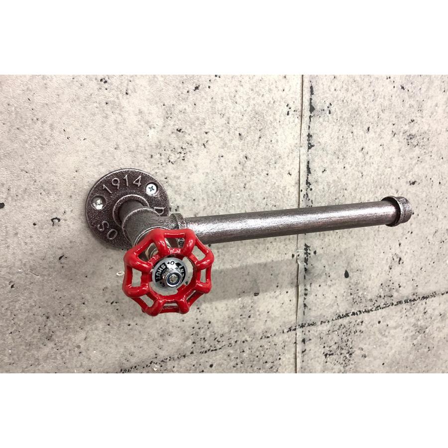 インダストリアルデザイン ミニ ペーパーホルダー タオル掛け 水道管