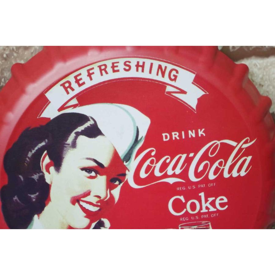 王冠 ブリキ看板 蓋 コカ コーラ Coca Cola アメリカン雑貨 ヴィンテージ アメリカンレトロ 雑貨 35cm Bz 46 Worldnetヤフーショッピング店 通販 Yahoo ショッピング
