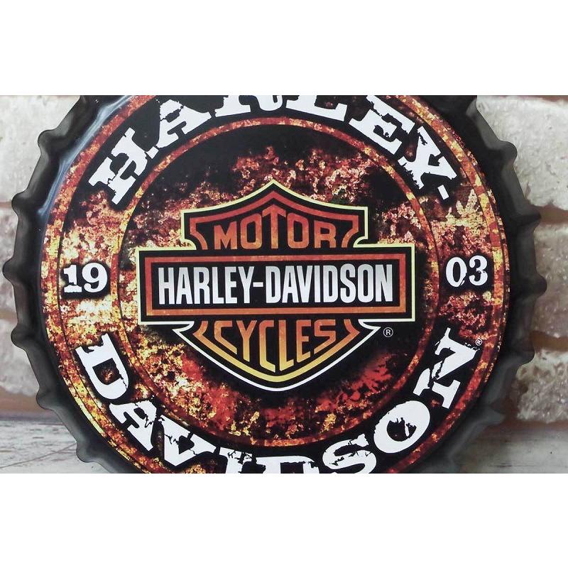 王冠 ブリキ看板 蓋 ハーレーダビッドソン HARLEY DAVIDSON バイク アメリカン雑貨 ヴィンテージ アメリカンレトロ 雑貨 35cm 【BZ-47】|worldnet|05
