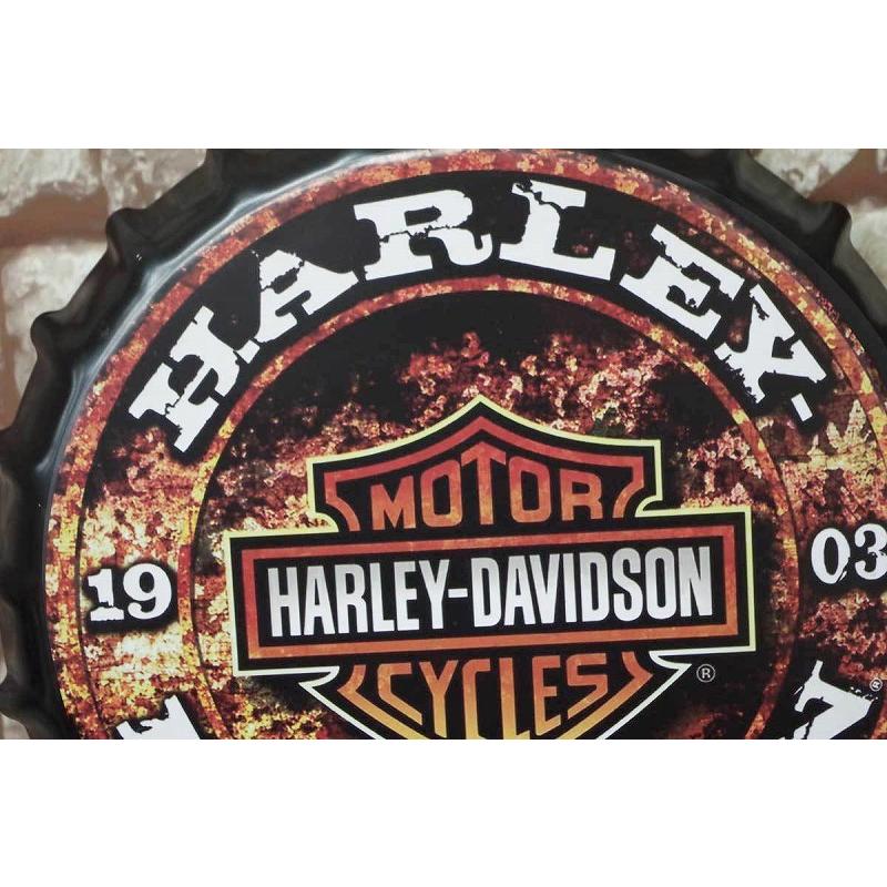 王冠 ブリキ看板 蓋 ハーレーダビッドソン HARLEY DAVIDSON バイク アメリカン雑貨 ヴィンテージ アメリカンレトロ 雑貨 35cm 【BZ-47】|worldnet|06