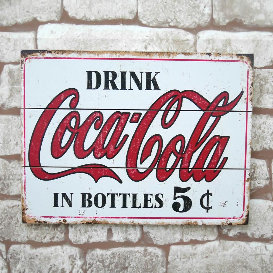 レトロ ブリキ看板 木製看板 アメリカンレトロ アンティーク コカコーラ Coca Cola アメリカン雑貨 インテリア Bz 67 Worldnetヤフーショッピング店 通販 Yahoo ショッピング