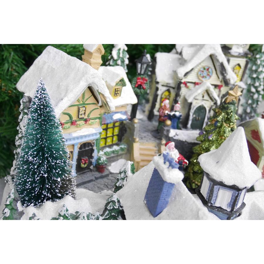 クリスマス イルミネーション ジオラマタウン 照明 オールドビレッジ スノービレッジ サンタ クリスマスツリー走る汽車 教会 Jm 01 10002941 Worldnetヤフーショッピング店 通販 Yahoo ショッピング