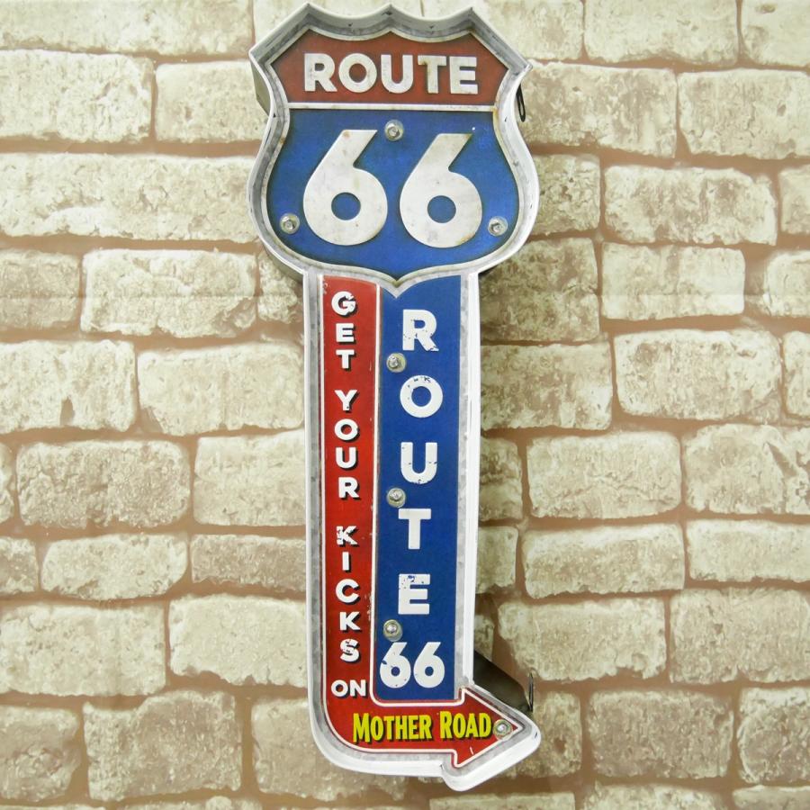 メタル看板 ネオンサイン 立体看板 ウォールサイン ブリキ風 アメリカンレトロ アメリカ雑貨 電球付 Route66 Br 26 Worldnetヤフーショッピング店 通販 Yahoo ショッピング