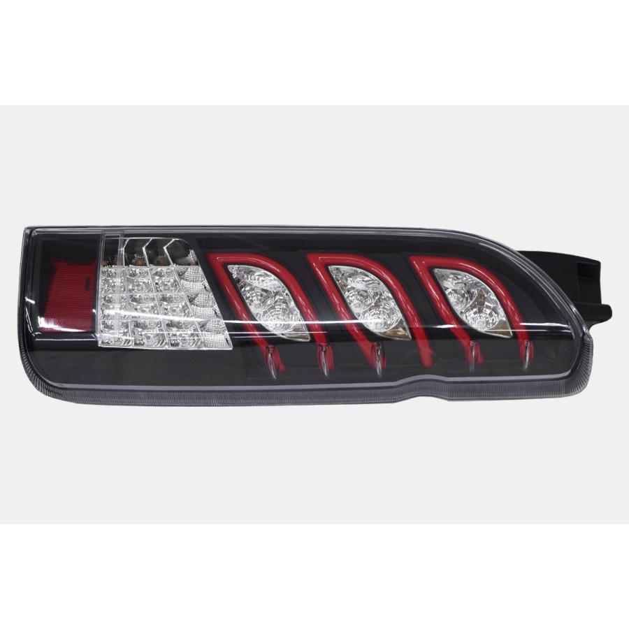 ハイエース 200系1型2型3型4型5型6型 LED ファイバーテール  