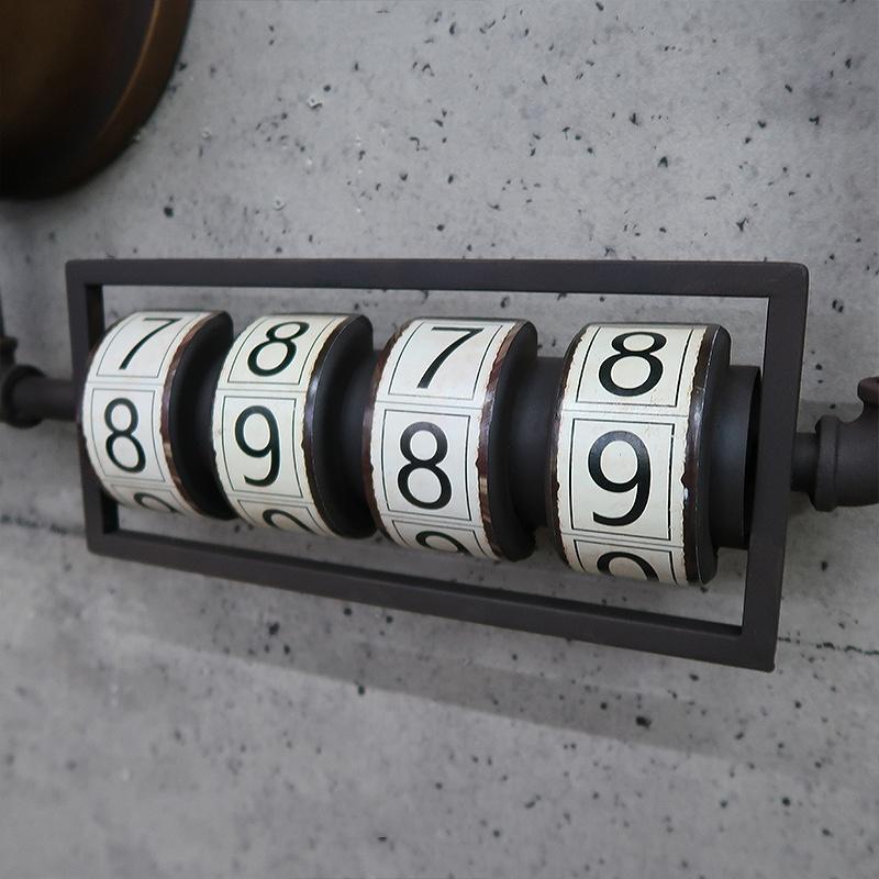 ウォールクロック 壁掛け時計 水道管 アンティーク インダストリアル