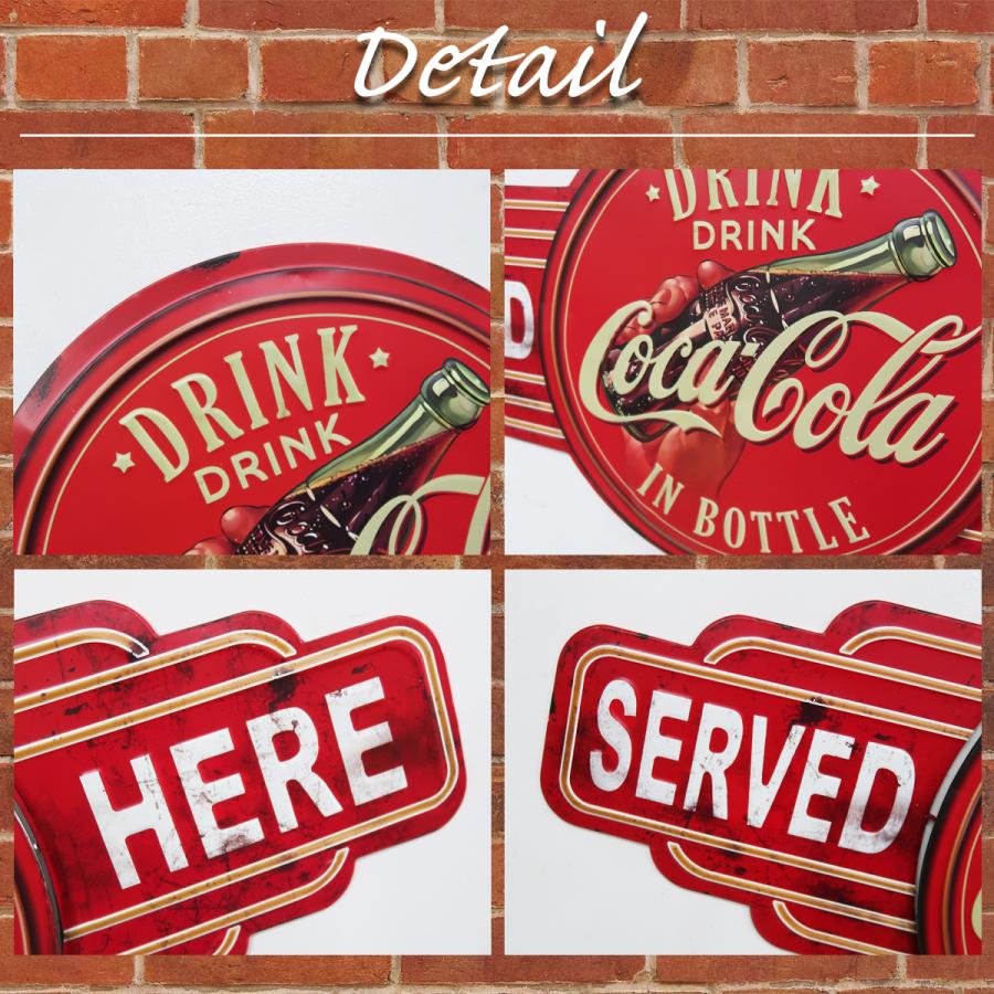 ▶コカ・コーラ リボン型 看板 レトロポップ Coca-Cola 金属 DRINK ヴィンテージ 幅約69㎝ ペイペイ対応 札幌市西区西野 ▷コカ・コーラ リボン型 看板 レトロポップ Coca-Cola 金属 DRINK