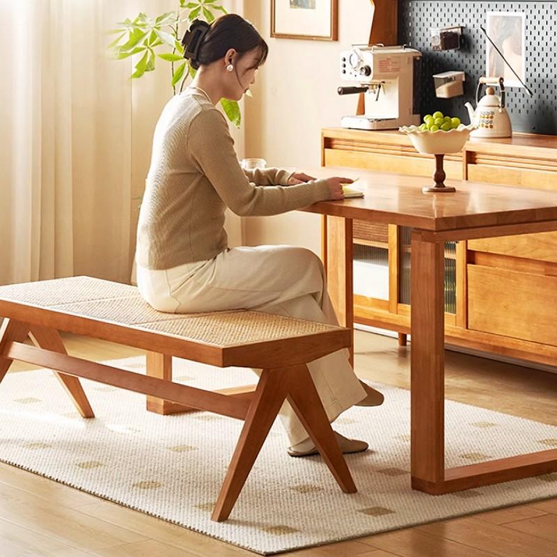 早い者勝ち　ラタン家具　ベンチ　籐家具 ベンチ収納 レトロ　ヴィンテージ　ハート 8予約】ラタンベンチ 籐編み ラタンチェア 北欧 チークベンチ