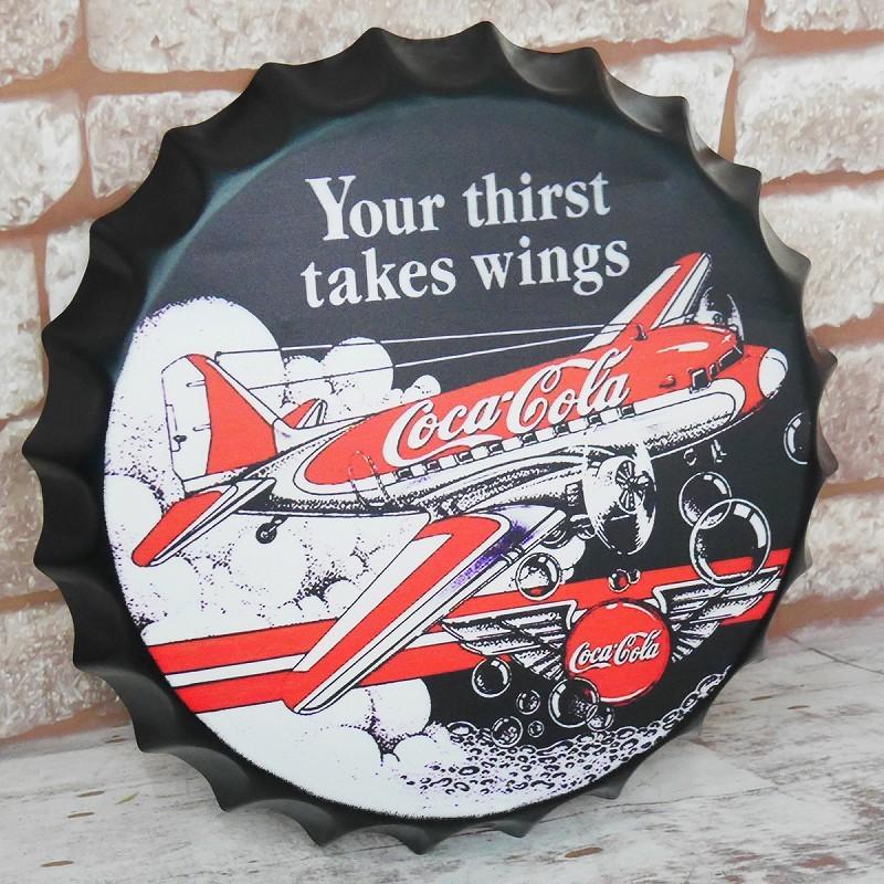 王冠 ブリキ看板 蓋 コカコーラ Cocacola ウォールサイン アメリカン雑貨 ヴィンテージ アメリカンレトロ 雑貨 35cm Bz 108 Worldnetヤフーショッピング店 通販 Yahoo ショッピング