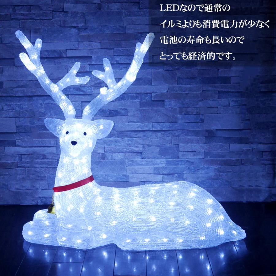 特大　BIG　可愛いトナカイ77cm　屋内　立体　ガーデニング　3D　クリスマス　LEDイルミネーション　LEDライト　モチーフライト　オブジェ　屋外　TAC-07