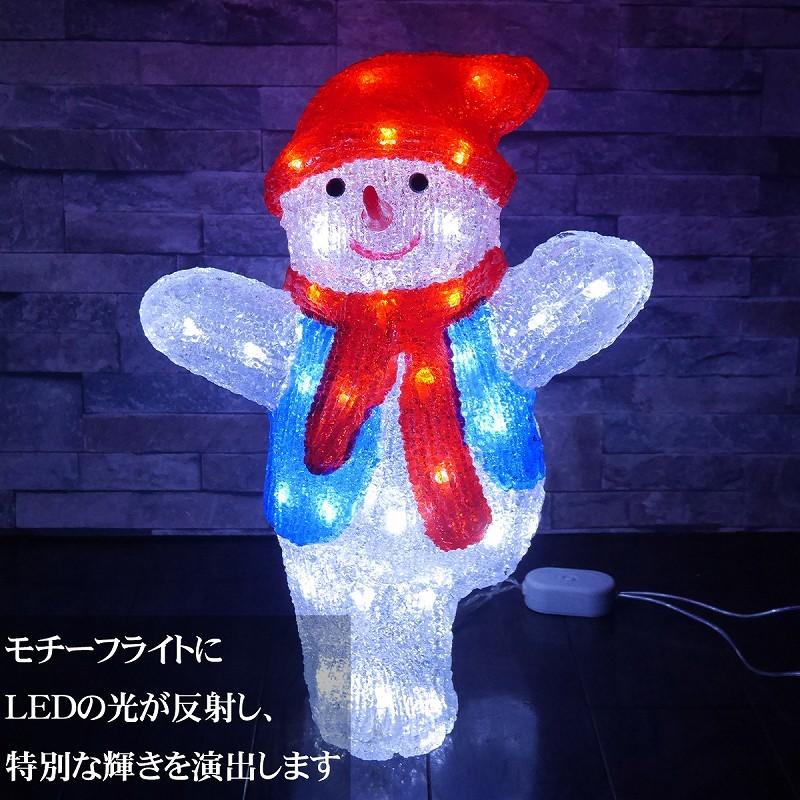 イルミネーション 可愛い雪だるま40cm クリスマス LED USB オブジェ
