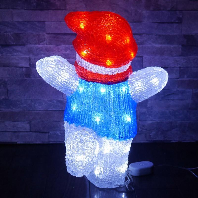 イルミネーション 可愛い雪だるま40cm クリスマス LED USB オブジェ