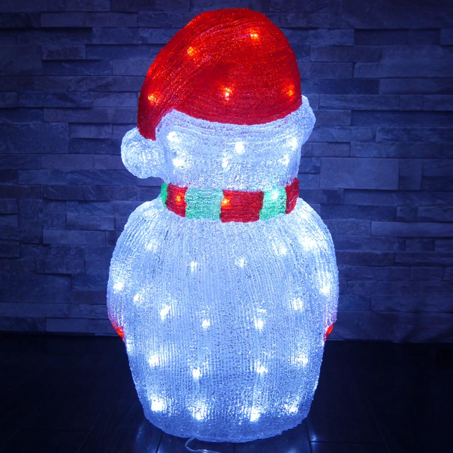 イルミネーション 可愛い雪だるま60cm LED USB クリスマス オブジェ