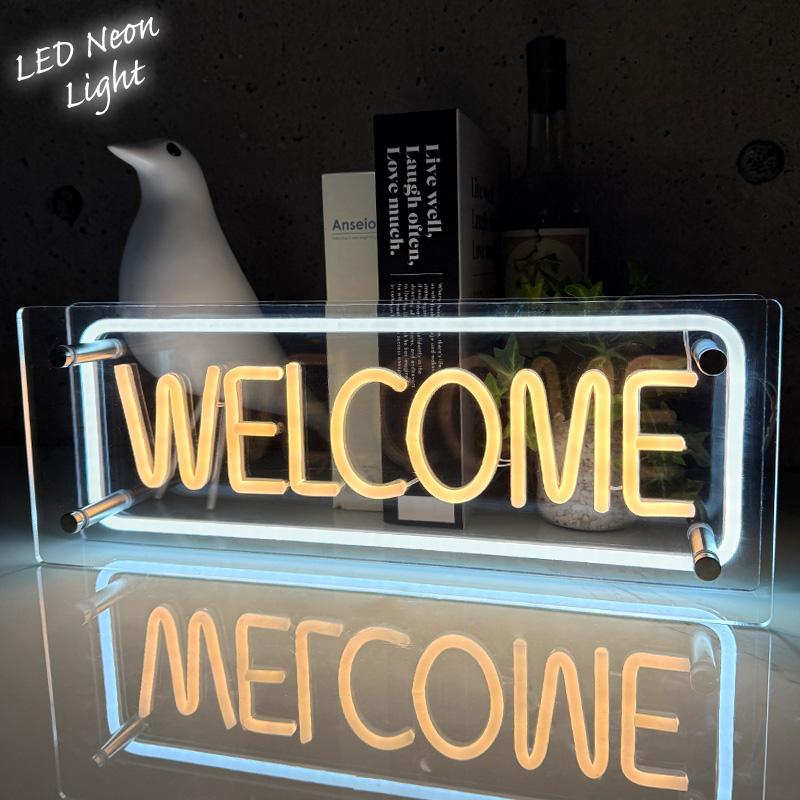 LEDネオンサイン ネオン管風 WELCOME インテリア ライト LED ネオン