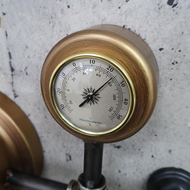 ウォールクロック ウォールクロック 壁掛け時計 水道管 アンティーク