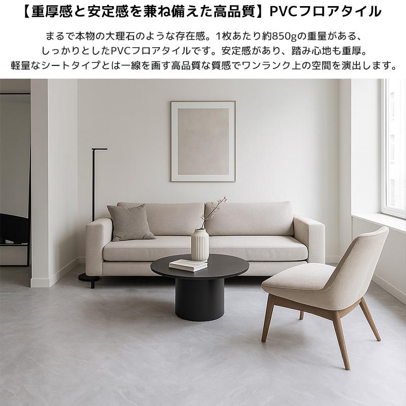 フロアタイル 業者御用達 プロ仕様 石目調 接着剤付き 28枚セット FT-