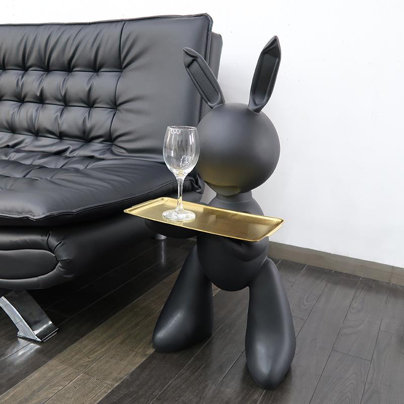 テーブル　　うさぎ サイドテーブル おしゃれ 北欧 ジェフクーンズ ミニテーブル うさぎ
