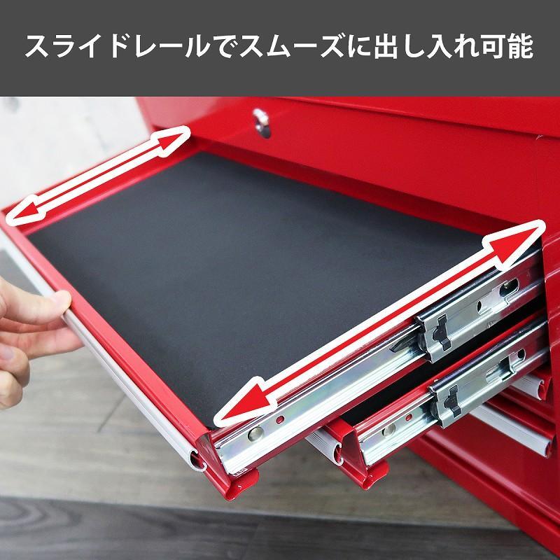 ツールボックス おしゃれ 5段 工具箱 プロ仕様工具箱 キャビネット 工具ケース チェストタイプ 収納 KW-09RD | ブランド登録なし | 02
