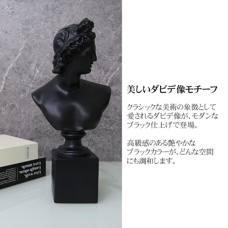 ダビデ像 置物 オブジェ 雑貨 胸像 38cm ミケランジェロ 現代抽象芸術