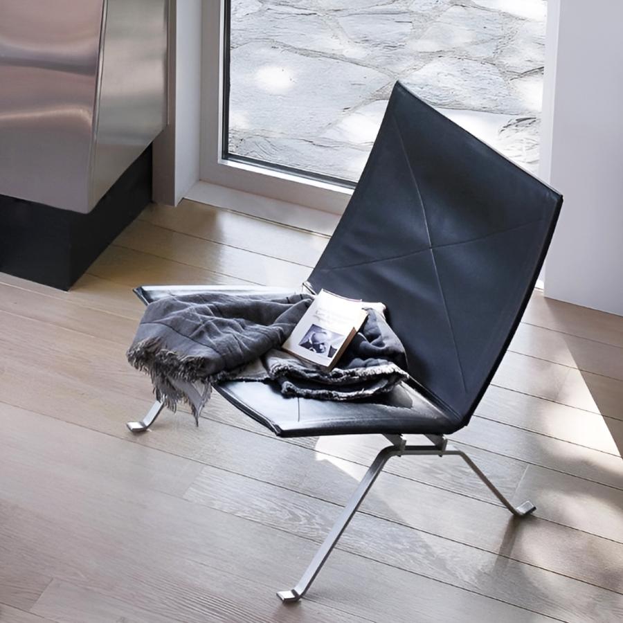 ラウンジチェア 北欧 一人掛け モダン 革張り ロッキングチェア レザー